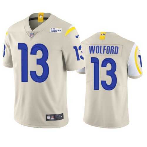 Men & Women & Youth Los Angeles Rams #13 John Wolford Bone Vapor Untouchable Limited Stitched Football Jersey,We sell and wholesale Men & Women & Youth Los Angeles Rams #13 John Wolford Bone Vapor Untouchable Limited Stitched Football Jersey on line form chian!